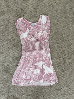 Urban Outfitters Pink and White Mini Dress
